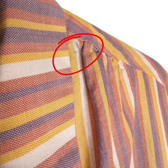 Madewell Oversized Button Up Rainbow Sierra Stripe Central Shirt Size Medium - Picture 6 of 11